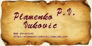 Plamenko Vuković vizit kartica